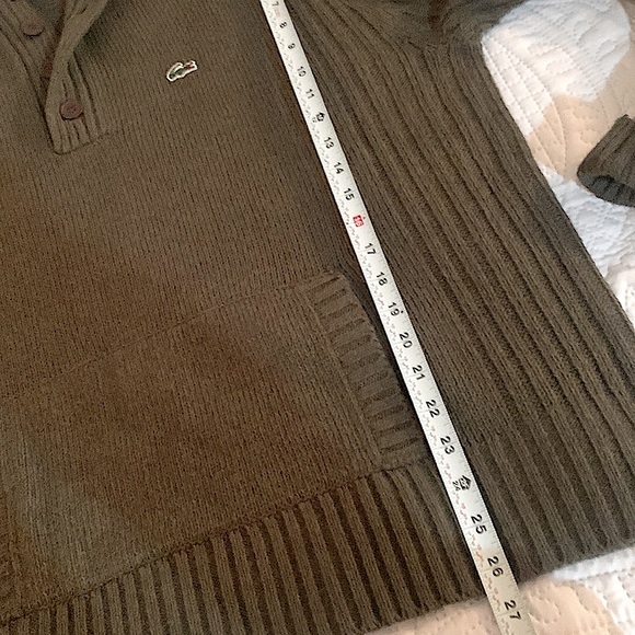 Dark Olive Green Lacoste Pullover - Picture 7 of 7